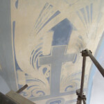 Postup rekonstrukce maleb v presbytáři