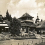 Historická podoba Pusteven (z levé strany Parmova Krčma, Libušín a Maměnka)