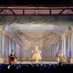 Florea Theatrum, scéna sál se vzduchovými sufitami, představení Händelovy Terpsichory (HAMU Praha, 2016)