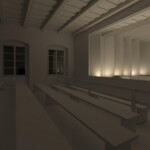 Návrh prostorového řešení byl ověřován pomocí jednoduchých počítačových vizualizací