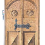 Dveře do prospektu po restaurování