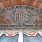 Záklopové prkno s malbou. Stav po restaurování